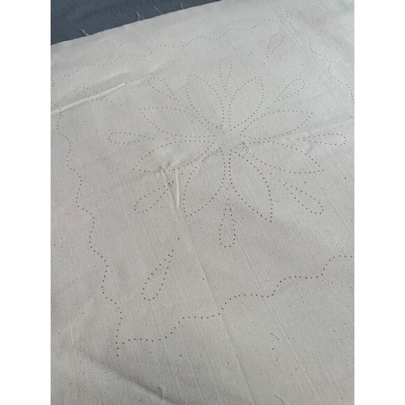 18 x 18 Snowflake Candlewicking Cotton Muslin Quilt Block Stamped Pattern - Picture 5 of 5